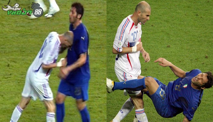 Zinedine Zidane húc ngã Marco Materazzi